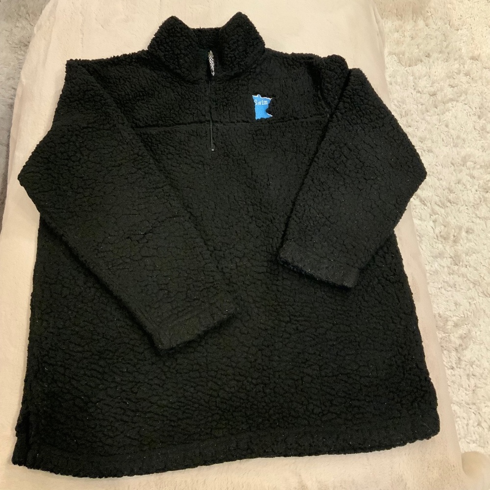 Swim Black XL Fleece 1/4 zip MN Sporty Collegiate Active Athleisure Cabincore